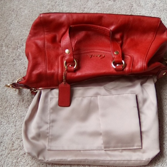 COACH Ashley F19247 Orange Leather Purse - Picture 13 of 15